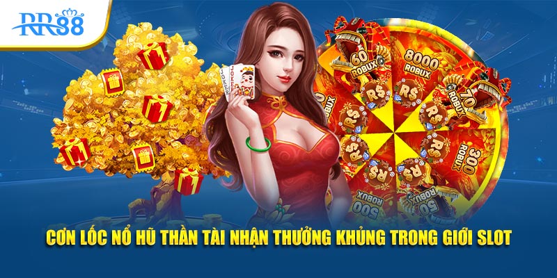 Giao diện nổ hũ thần tài với thỏi vàng và biểu tượng tài lộc